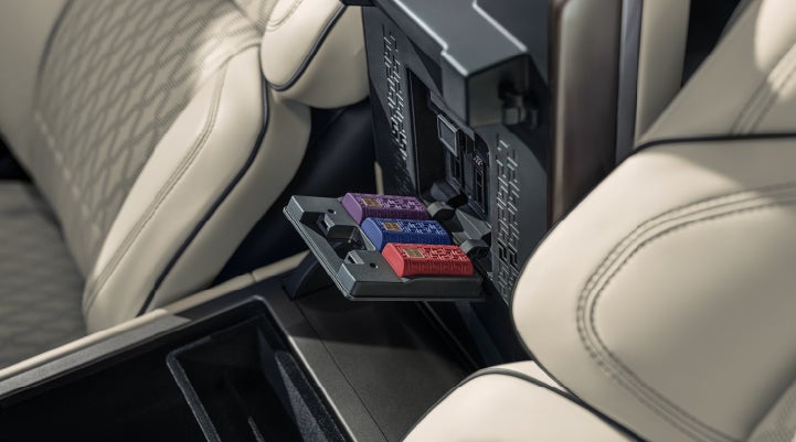 Digital Scent cartridges are shown in the diffuser located in the center arm rest. | Bluebonnet Motors Lincoln in New Braunfels TX